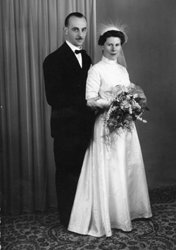 De trouwfoto van Roger en Marie Louise